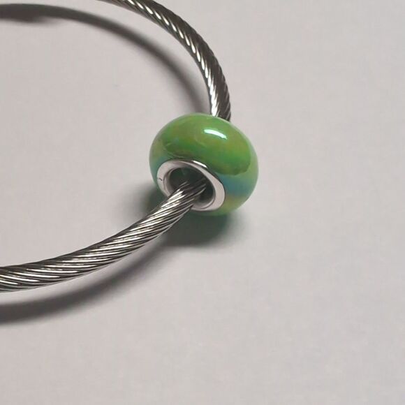 Green Pearlesque Charm for‎ Pandora Style Bracelet - Picture 4 of 4